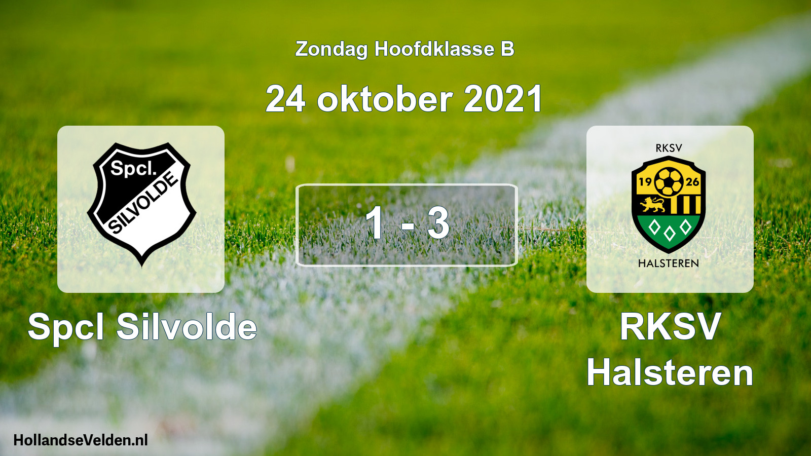 Total number of matches played: Spcl Silvolde - RKSV Halsteren 1 - 3 (24 October 2021)