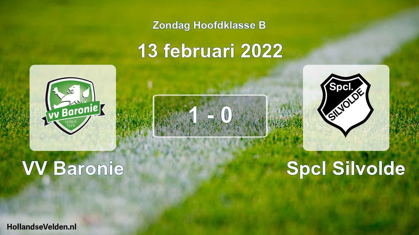 Total number of matches played: VV Baronie - Spcl Silvolde 1 - 0 (13 February 2022)