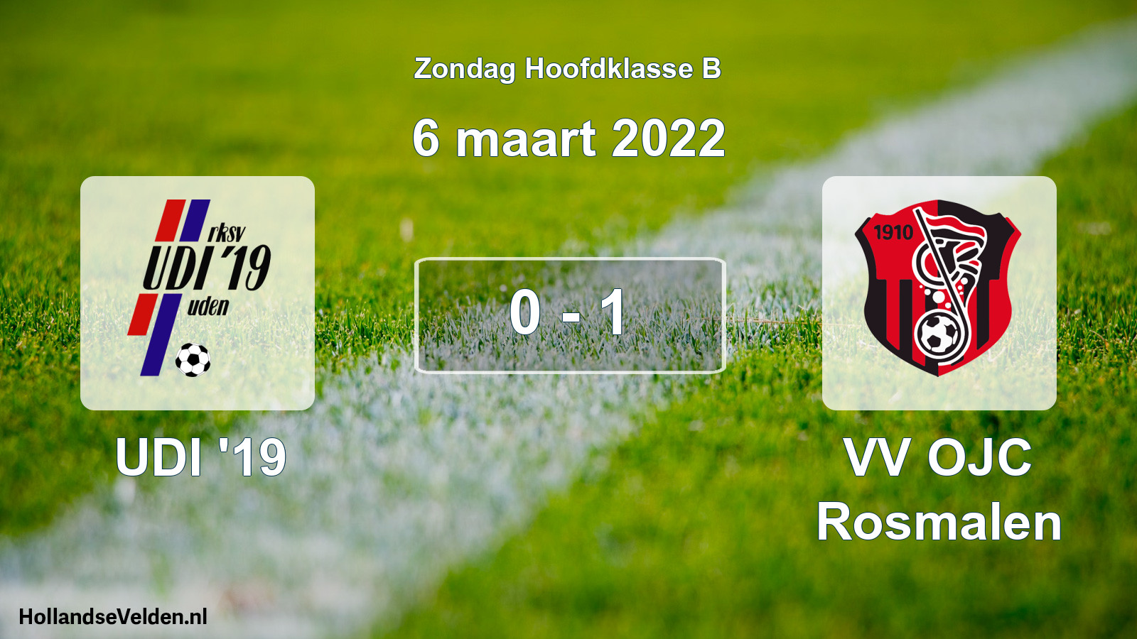 Total number of matches played: UDI '19 - VV OJC Rosmalen 0 - 1 (6 March 2022)