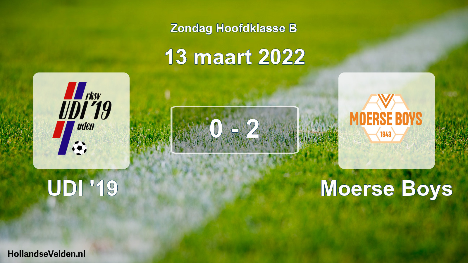 Total number of matches played: UDI '19 - Moerse Boys 0 - 2 (13 March 2022)
