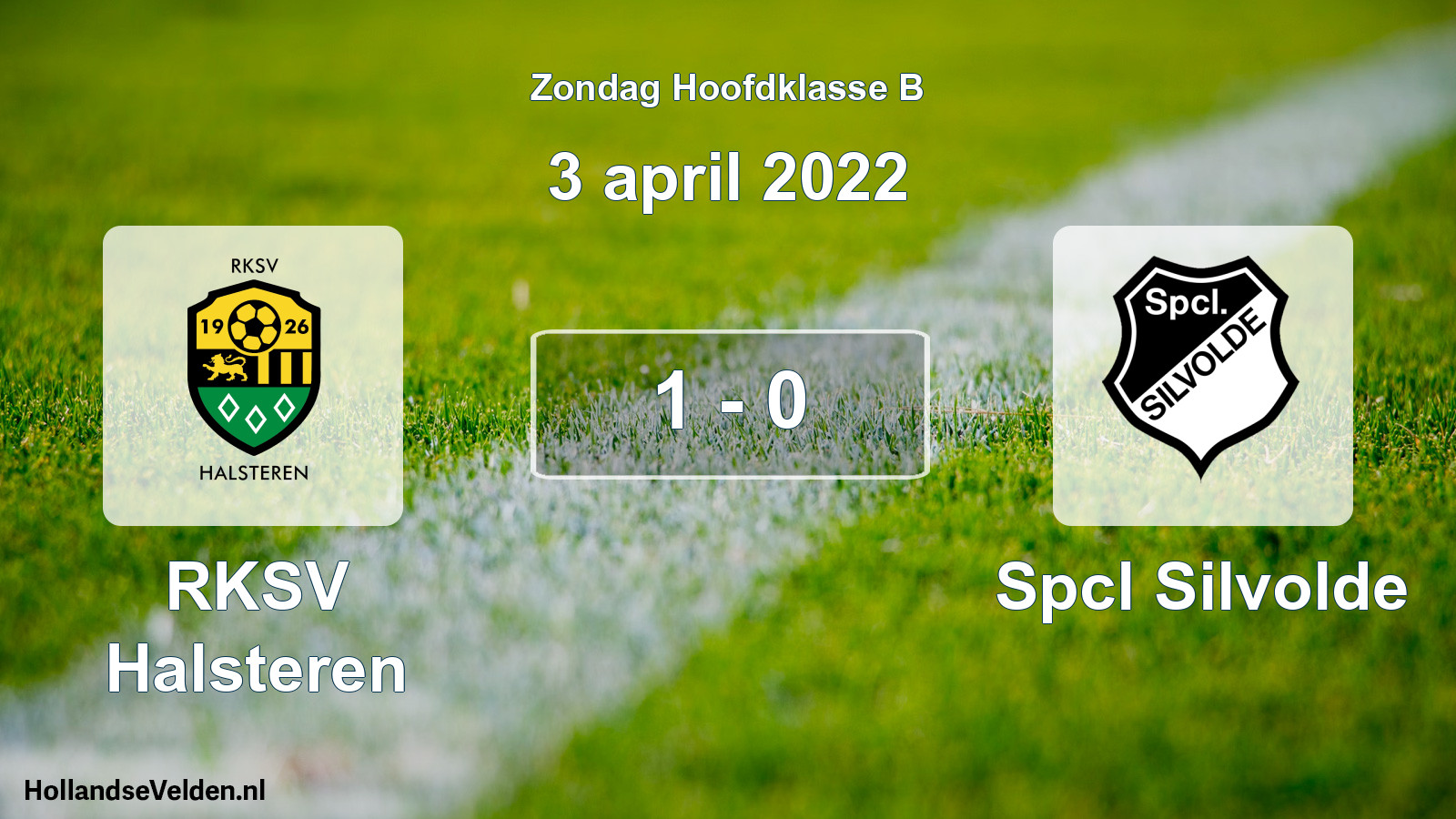 Total number of matches played: RKSV Halsteren - Spcl Silvolde 1 - 0 (3 April 2022)