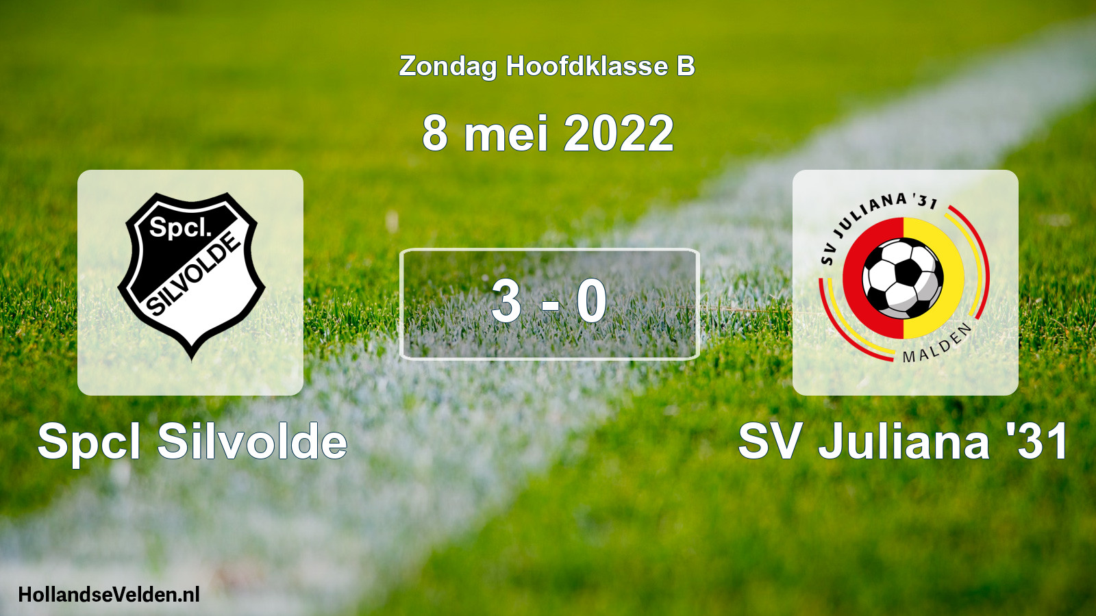 Total number of matches played: Spcl Silvolde - SV Juliana '31 3 - 0 (8 May 2022)
