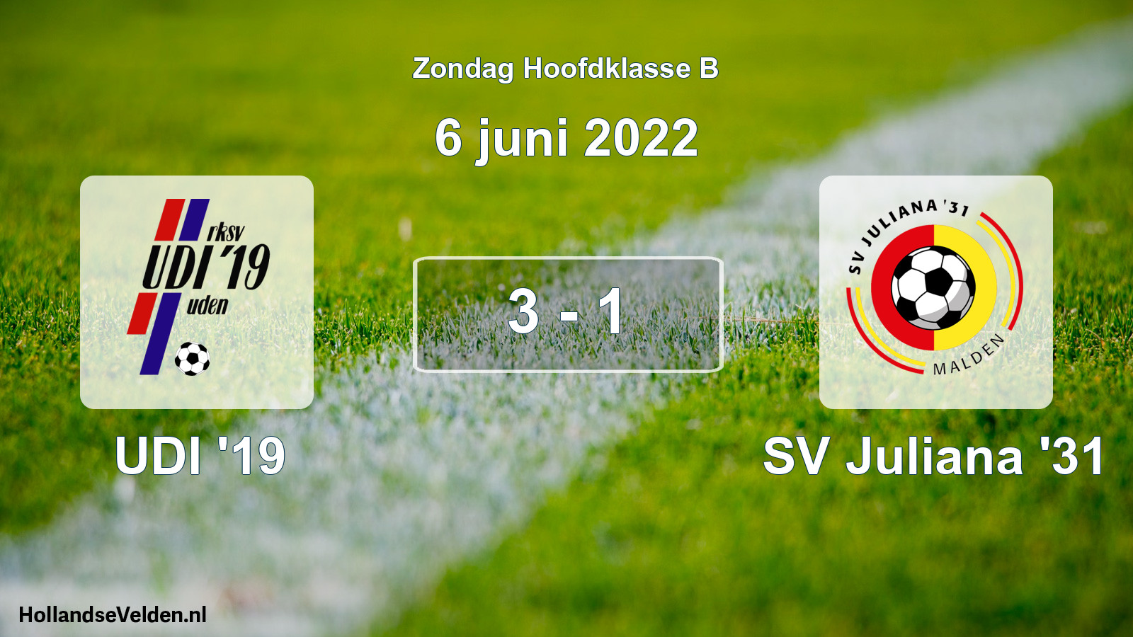 Total number of matches played: UDI '19 - SV Juliana '31 3 - 1 (6 June 2022)