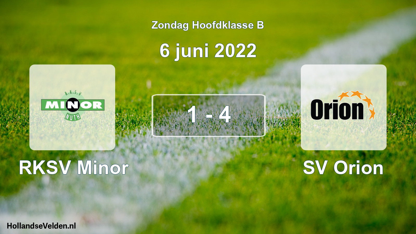 Total number of matches played: RKSV Minor - SV Orion 1 - 4 (6 June 2022)