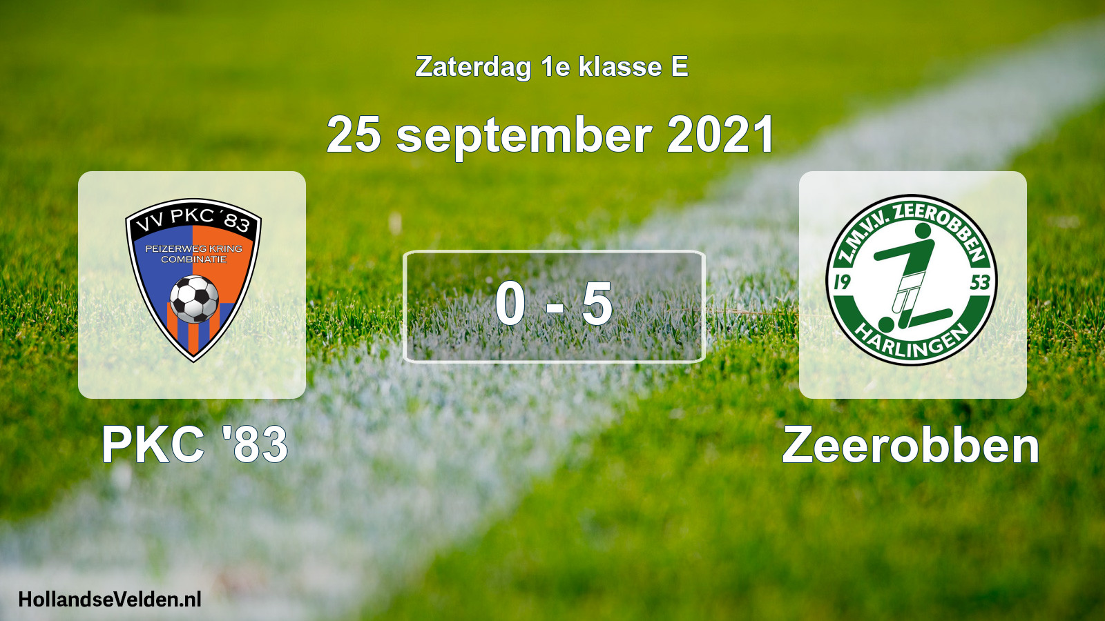 Total number of matches played: PKC '83 - Zeerobben 0 - 5 (25 September 2021)