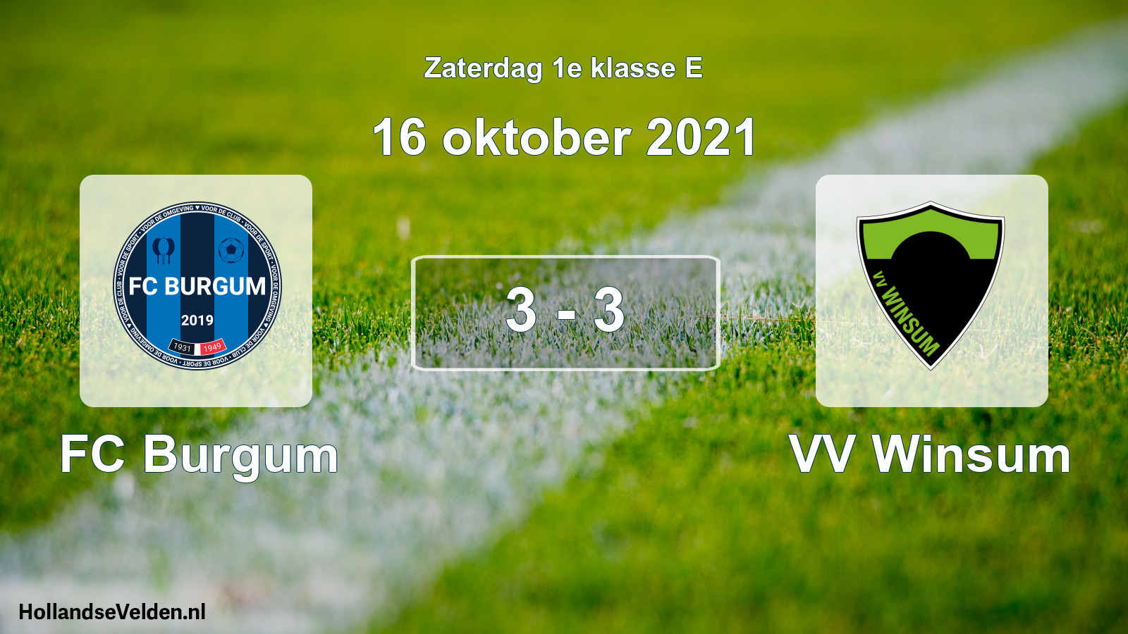 Total number of matches played: FC Burgum - VV Winsum 3 - 3 (16 October 2021)
