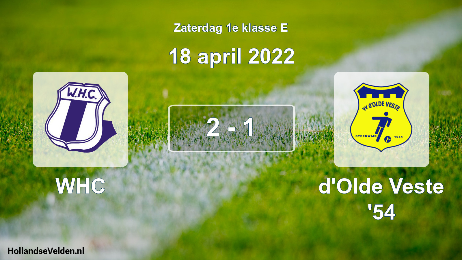Total number of matches played: WHC - d'Olde Veste '54 2 - 1 (18 April 2022)