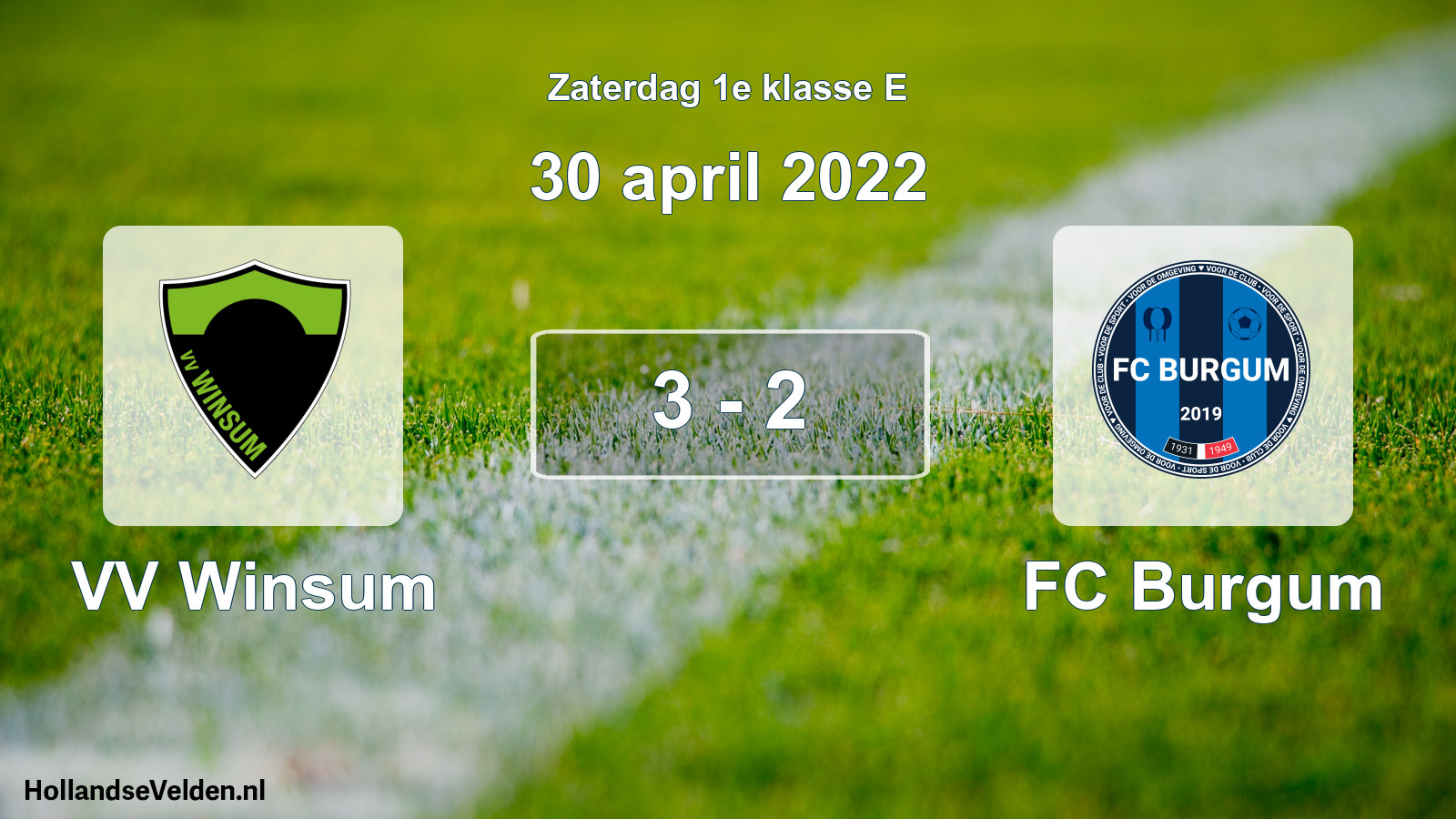 Total number of matches played: VV Winsum - FC Burgum 3 - 2 (30 April 2022)
