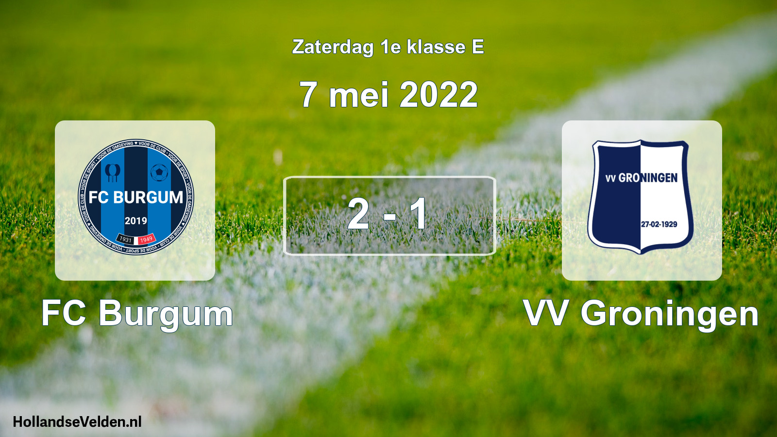 Total number of matches played: FC Burgum - VV Groningen 2 - 1 (7 May 2022)