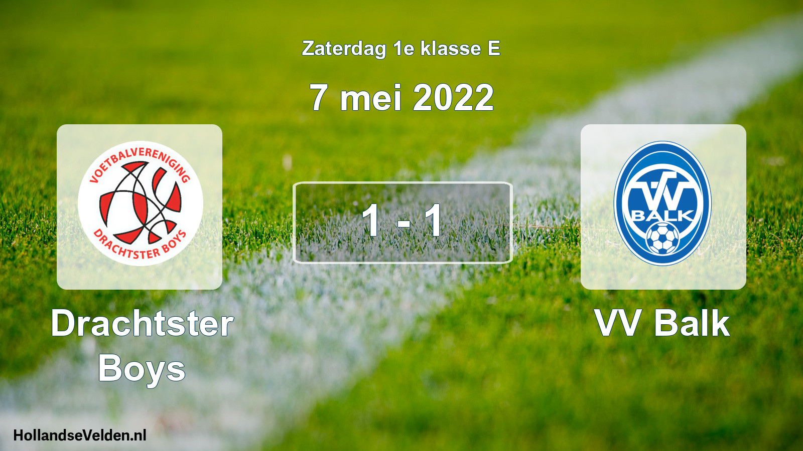 Total number of matches played: Drachtster Boys - VV Balk 1 - 1 (7 May 2022)