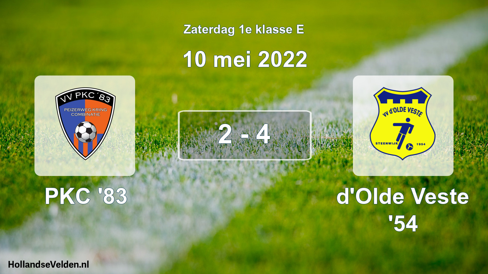 Total number of matches played: PKC '83 - d'Olde Veste '54 2 - 4 (10 May 2022)