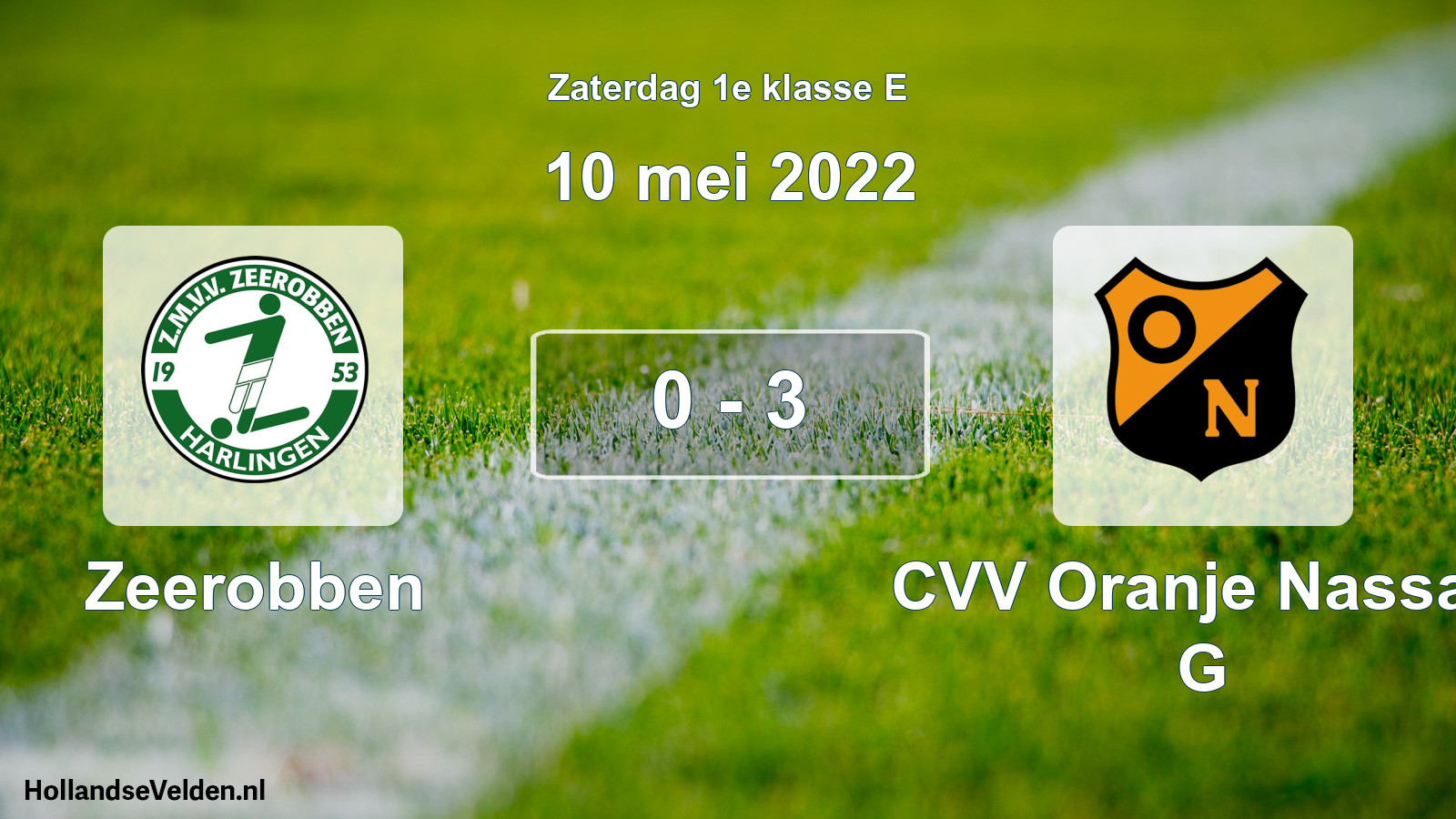 Total number of matches played: Zeerobben - CVV Oranje Nassau G 0 - 3 (10 May 2022)