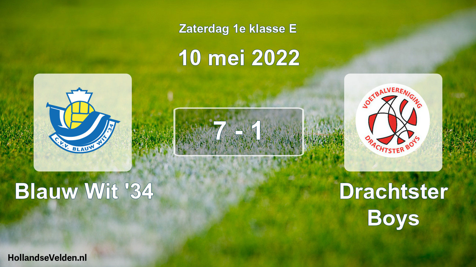 Total number of matches played: Blauw Wit '34 - Drachtster Boys 7 - 1 (10 May 2022)