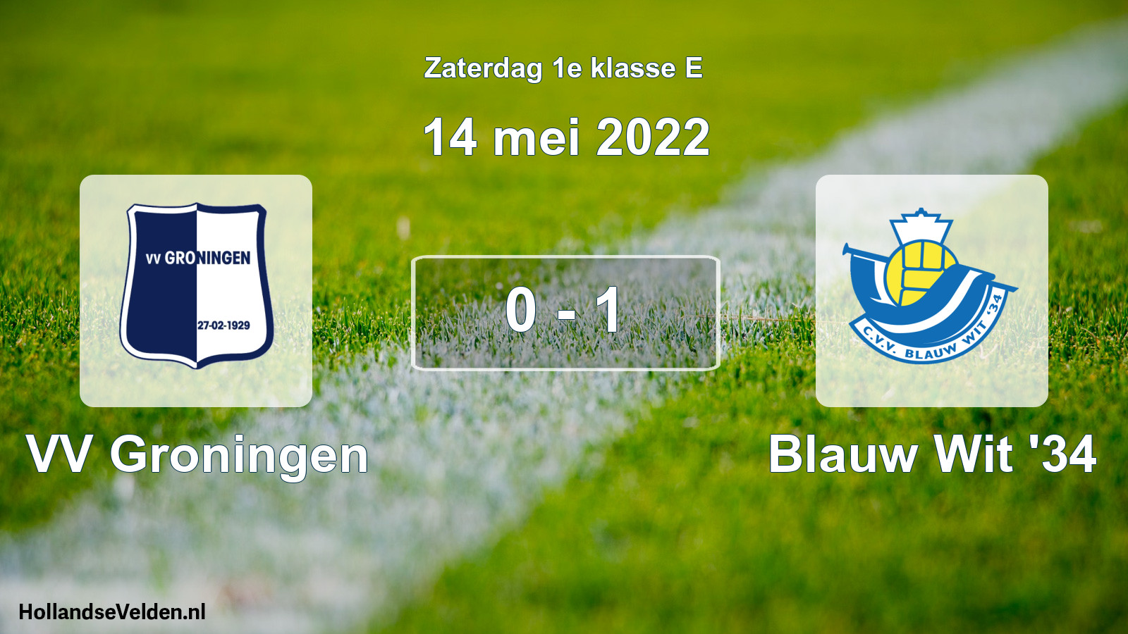 Total number of matches played: VV Groningen - Blauw Wit '34 0 - 1 (14 May 2022)