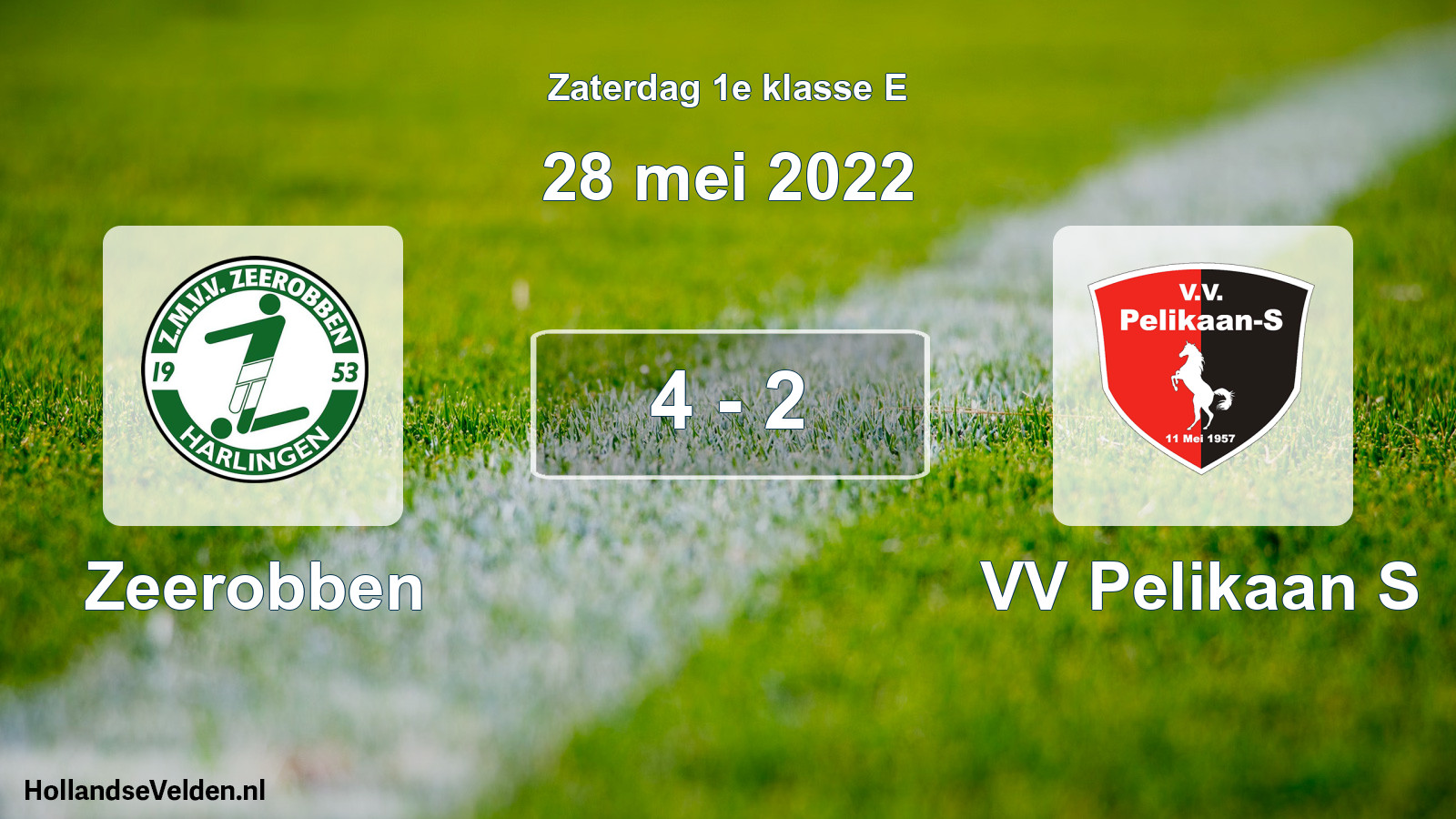 Total number of matches played: Zeerobben - VV Pelikaan S 4 - 2 (28 May 2022)