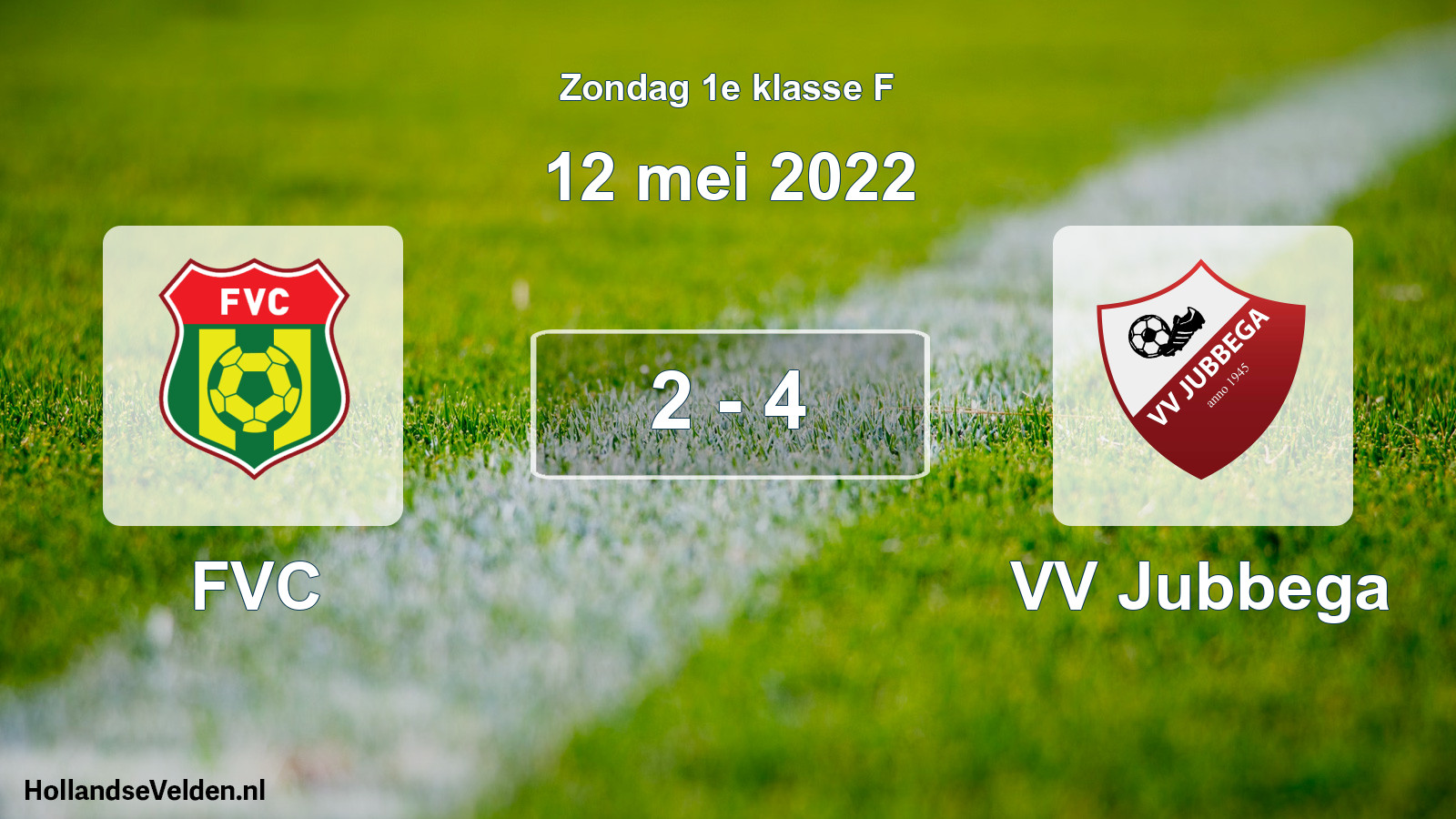 Total number of matches played: FVC - VV Jubbega 2 - 4 (12 May 2022)