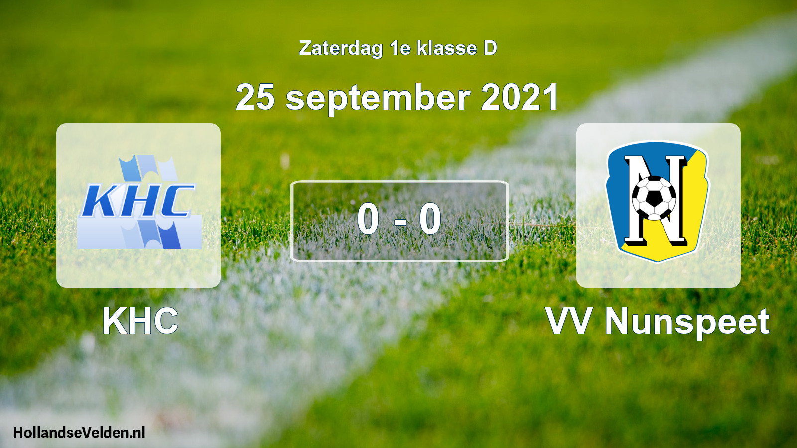 Total number of matches played: KHC - VV Nunspeet 0 - 0 (25 September 2021)