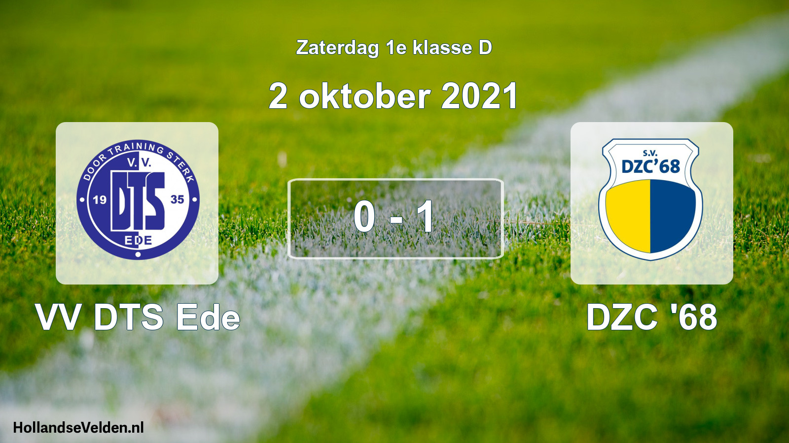 Total number of matches played: VV DTS Ede - DZC '68 0 - 1 (2 October 2021)