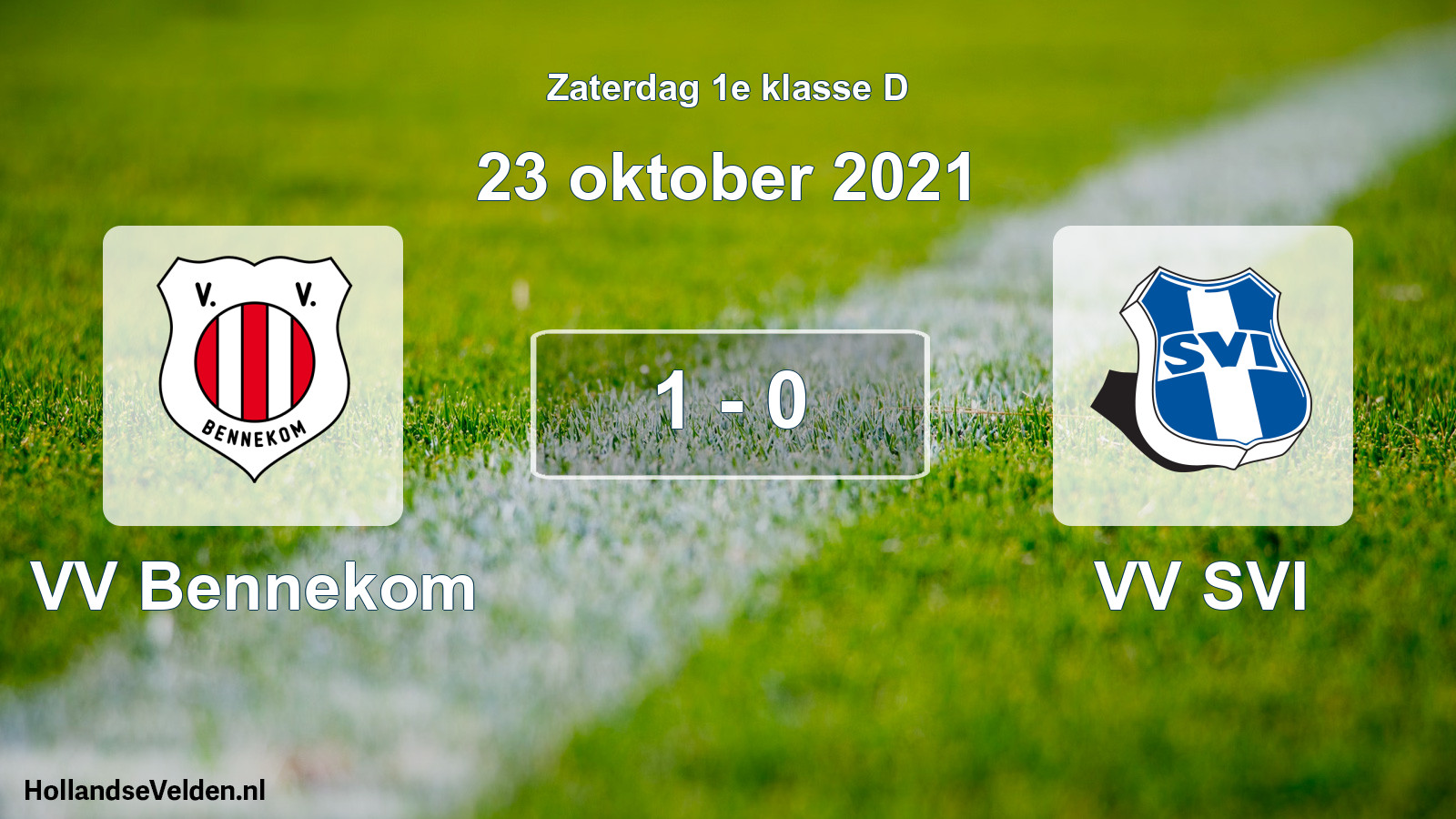 Total number of matches played: VV Bennekom - VV SVI 1 - 0 (23 October 2021)