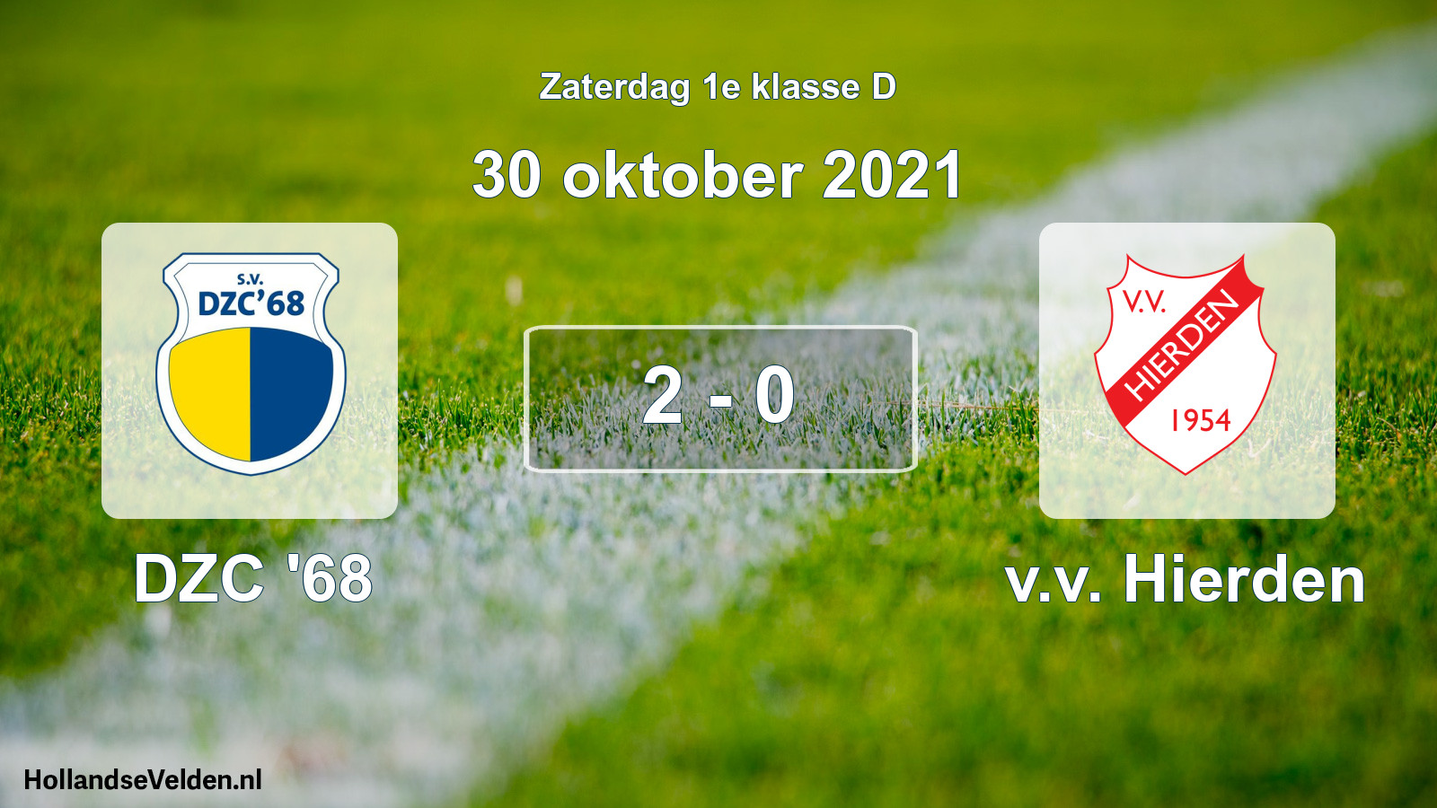 Total number of matches played: DZC '68 - v.v. Hierden 2 - 0 (30 October 2021)