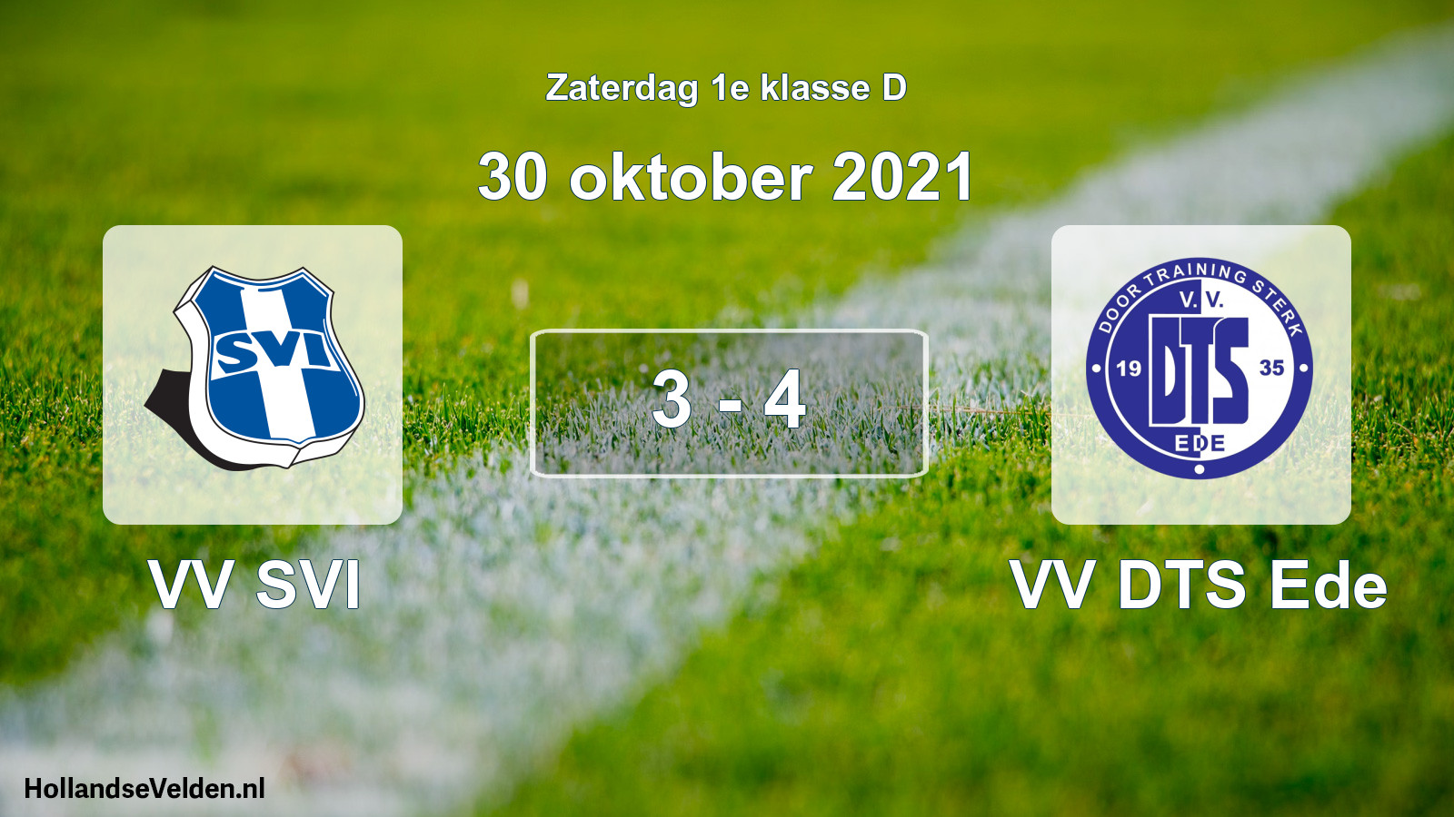 Total number of matches played: VV SVI - VV DTS Ede 3 - 4 (30 October 2021)