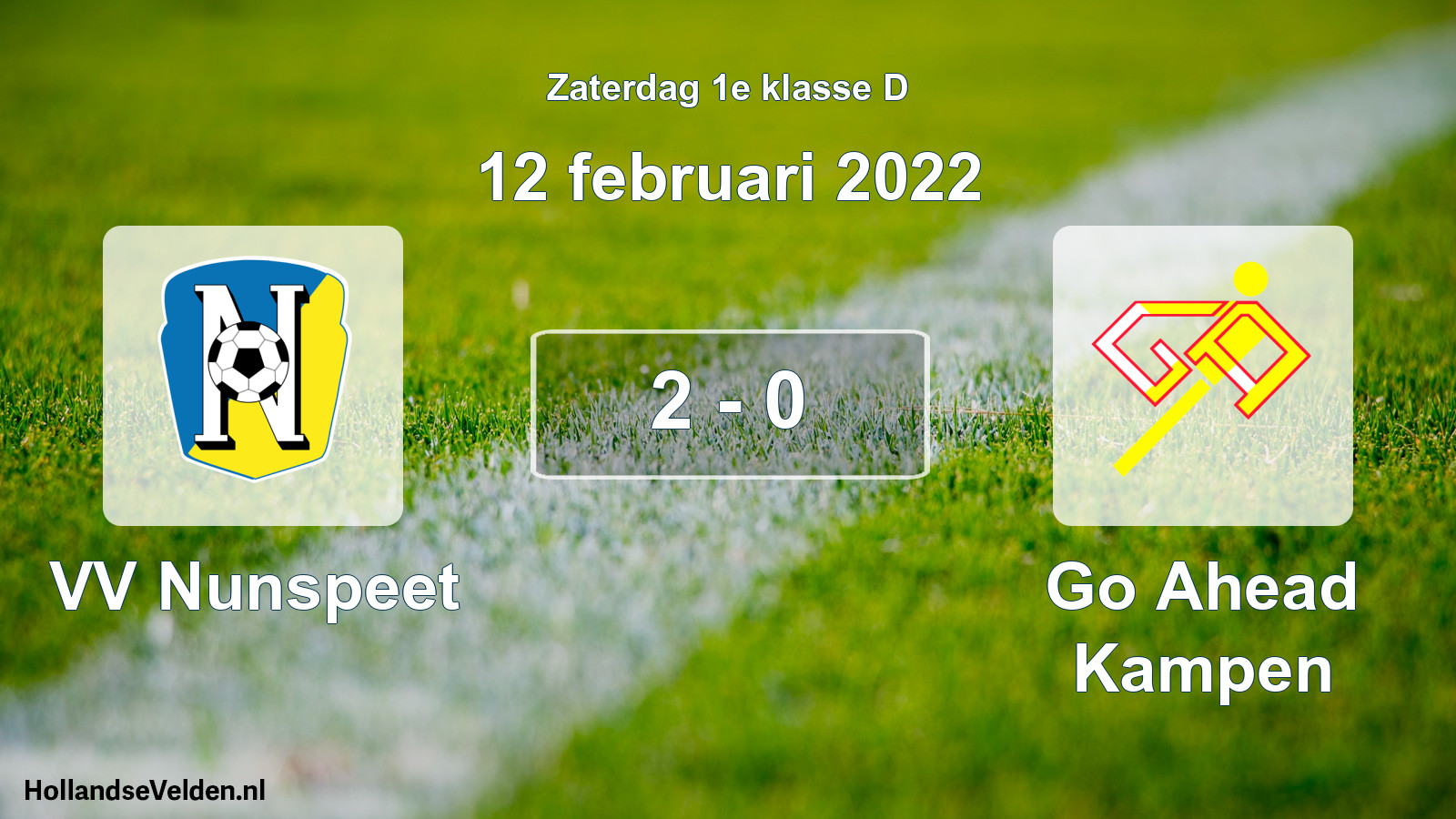 Total number of matches played: VV Nunspeet - Go Ahead Kampen 2 - 0 (12 February 2022)