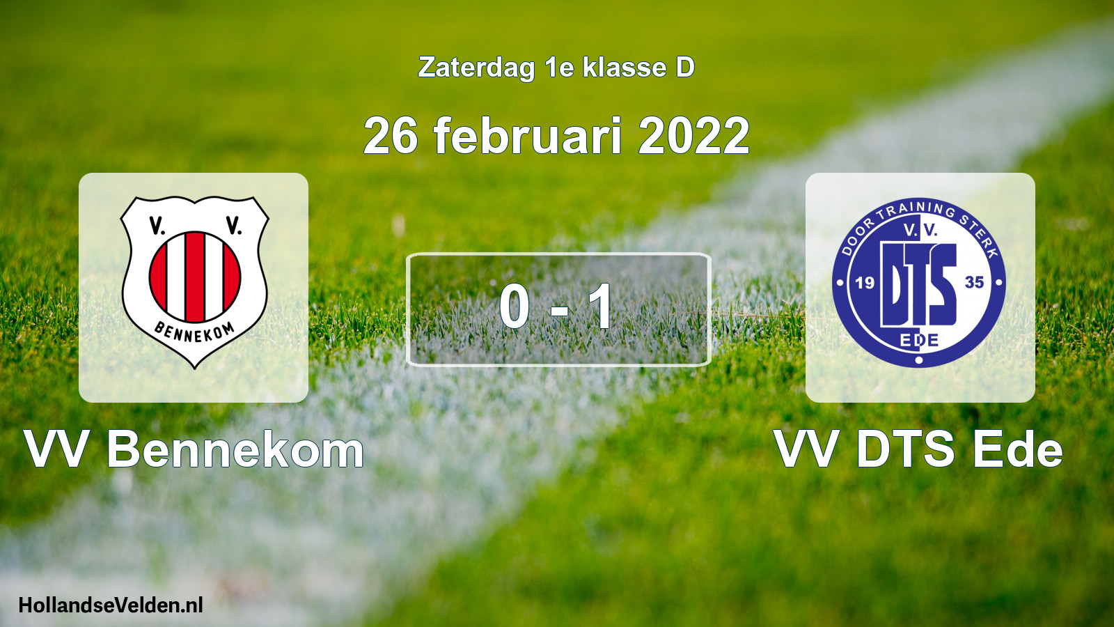 Total number of matches played: VV Bennekom - VV DTS Ede 0 - 1 (26 February 2022)