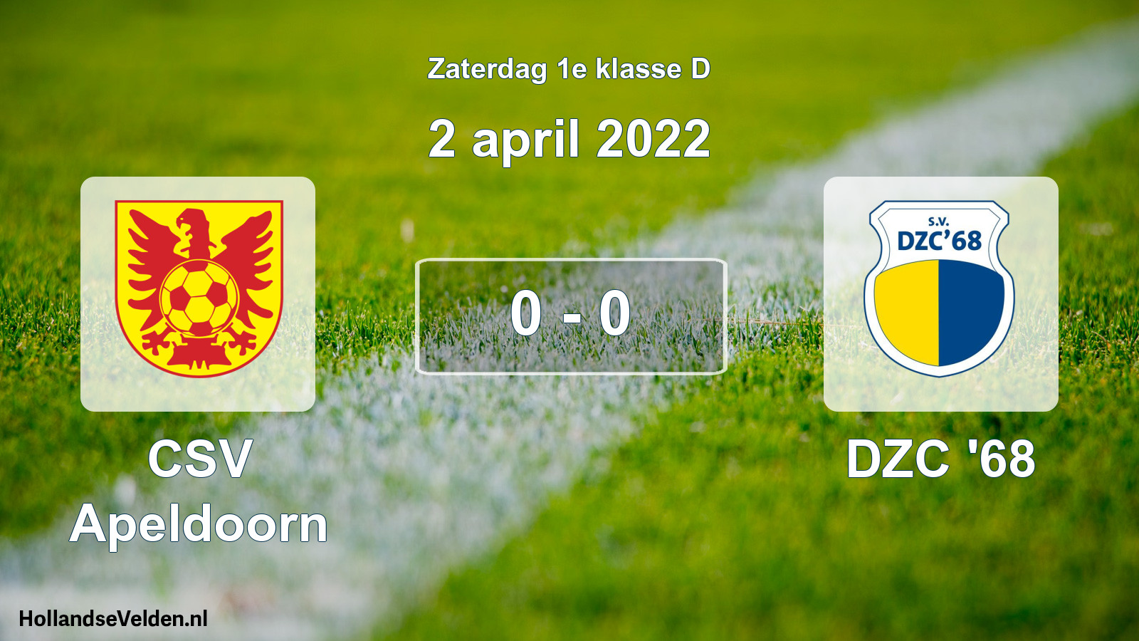 Total number of matches played: CSV Apeldoorn - DZC '68 0 - 0 (2 April 2022)