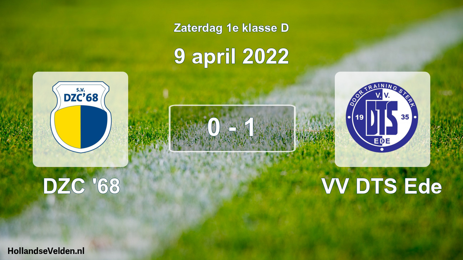 Total number of matches played: DZC '68 - VV DTS Ede 0 - 1 (9 April 2022)