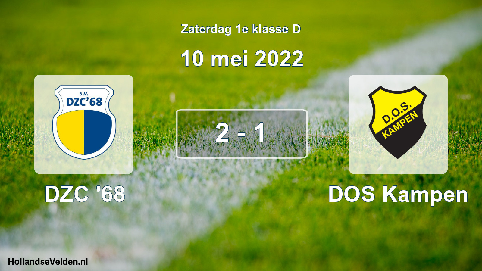 Total number of matches played: DZC '68 - DOS Kampen 2 - 1 (10 May 2022)
