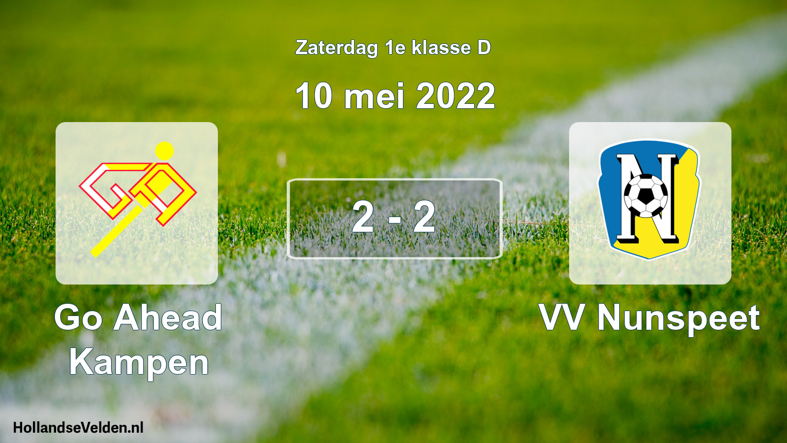 Total number of matches played: Go Ahead Kampen - VV Nunspeet 2 - 2 (10 May 2022)