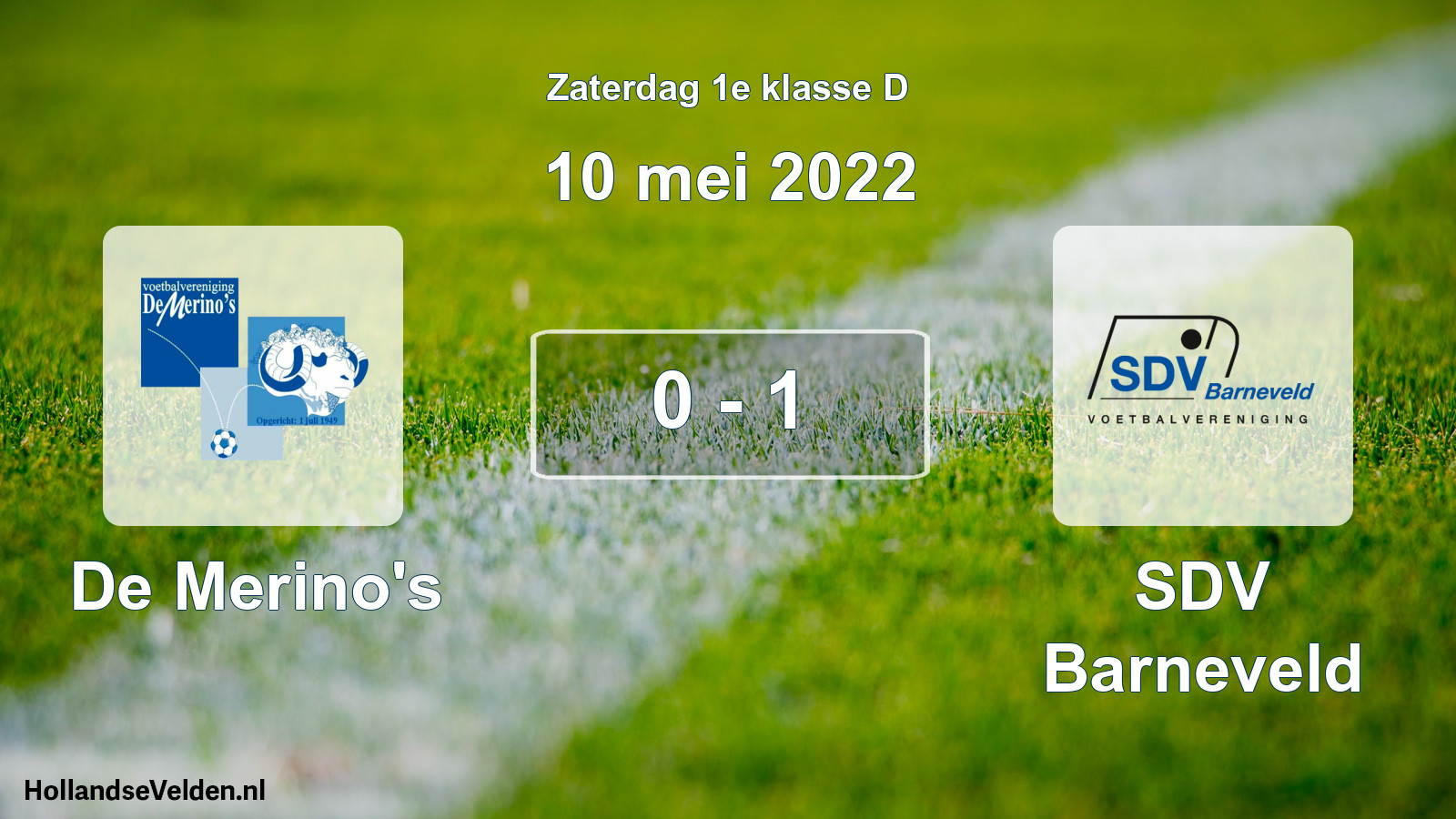 Total number of matches played: De Merino's - SDV Barneveld 0 - 1 (10 May 2022)