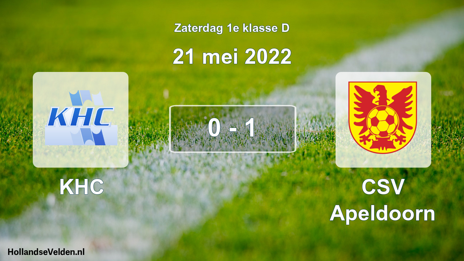 Total number of matches played: KHC - CSV Apeldoorn 0 - 1 (21 May 2022)