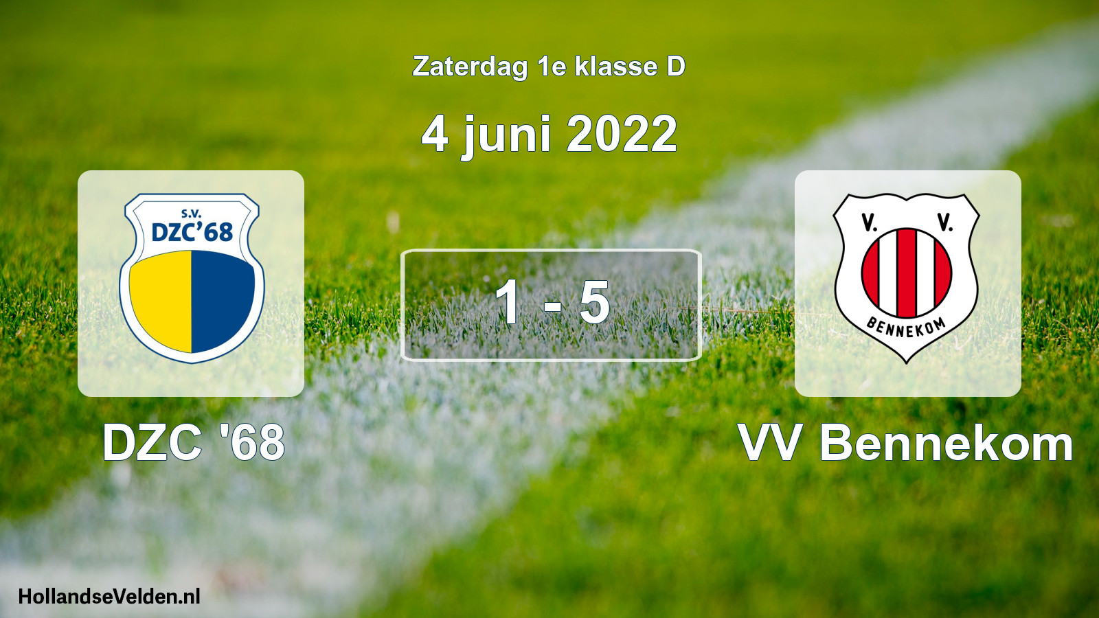 Total number of matches played: DZC '68 - VV Bennekom 1 - 5 (4 June 2022)