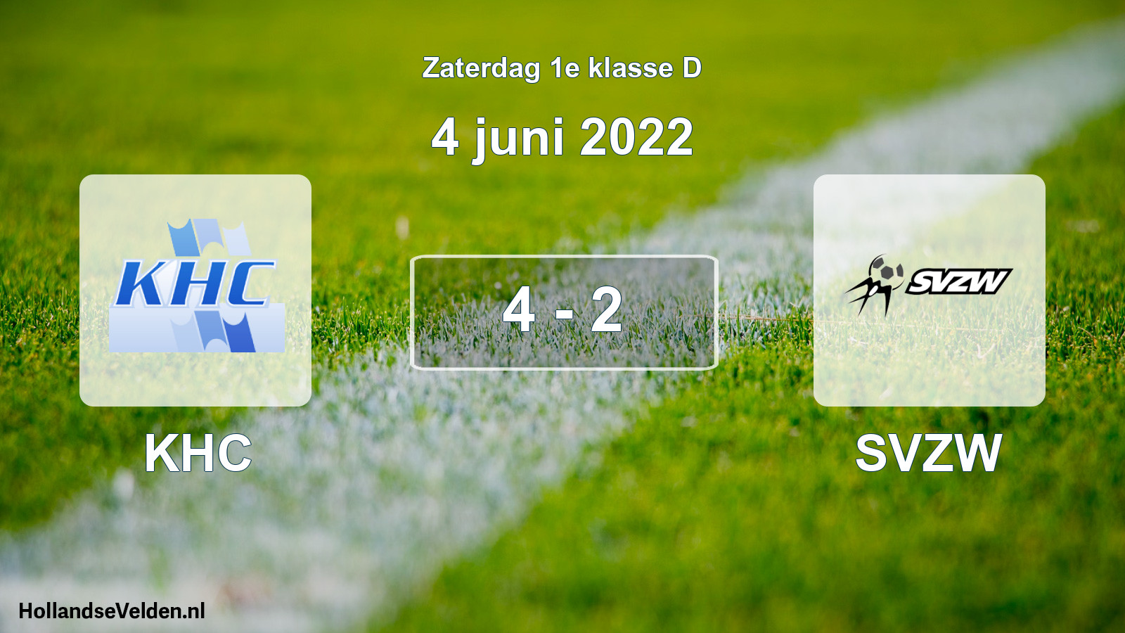 Total number of matches played: KHC - SVZW 4 - 2 (4 June 2022)