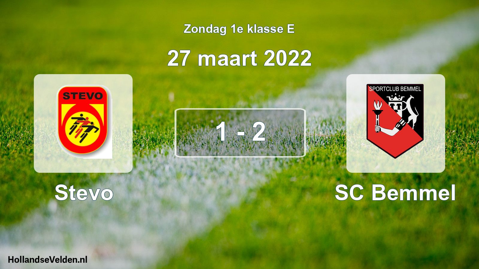 Total number of matches played: Stevo - SC Bemmel 1 - 2 (27 March 2022)