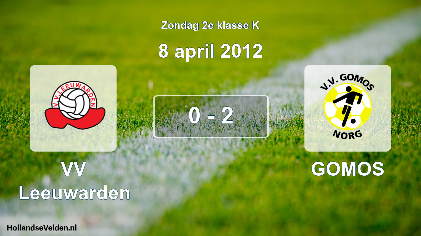 Total number of matches played: VV Leeuwarden - GOMOS 0 - 2 (8 April 2012)
