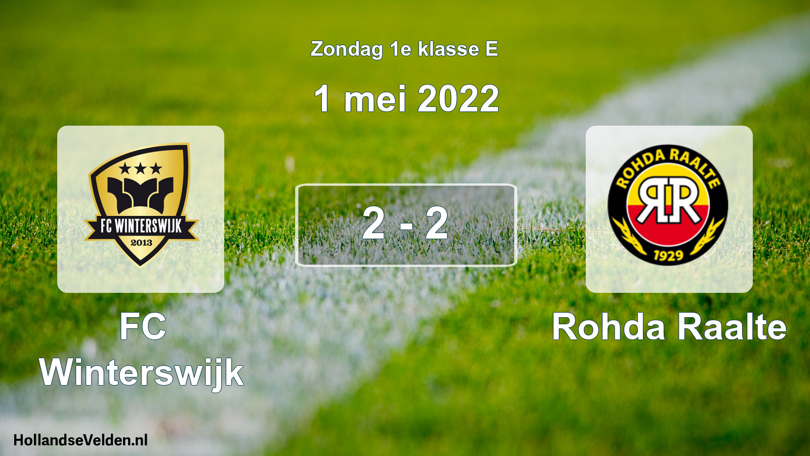 Total number of matches played: FC Winterswijk - Rohda Raalte 2 - 2 (1 May 2022)