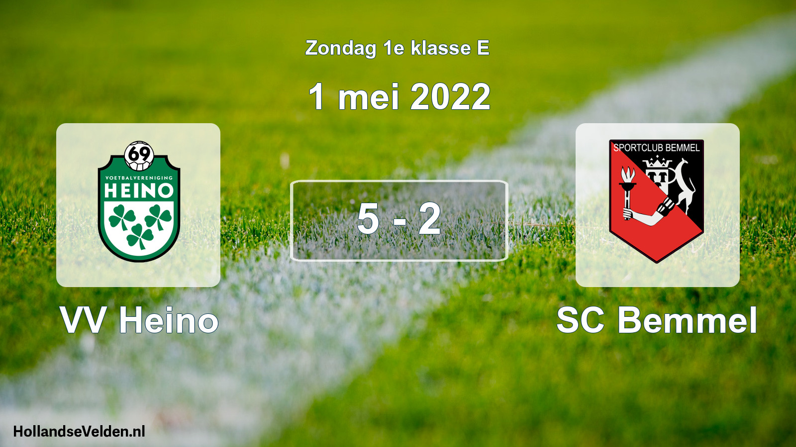 Total number of matches played: VV Heino - SC Bemmel 5 - 2 (1 May 2022)