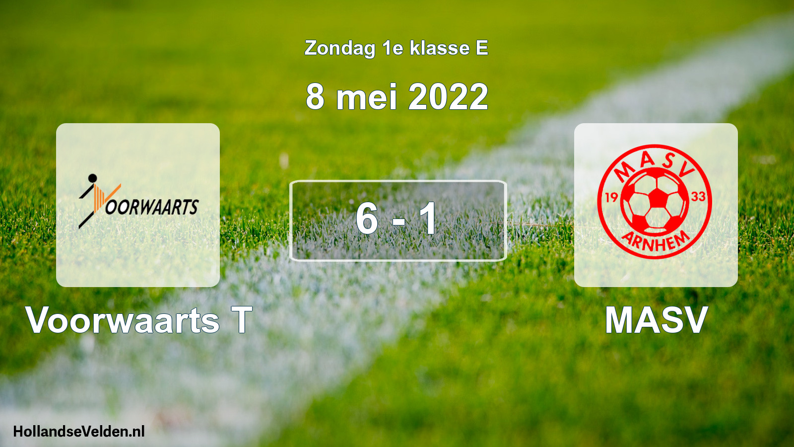 Total number of matches played: Voorwaarts T - MASV 6 - 1 (8 May 2022)