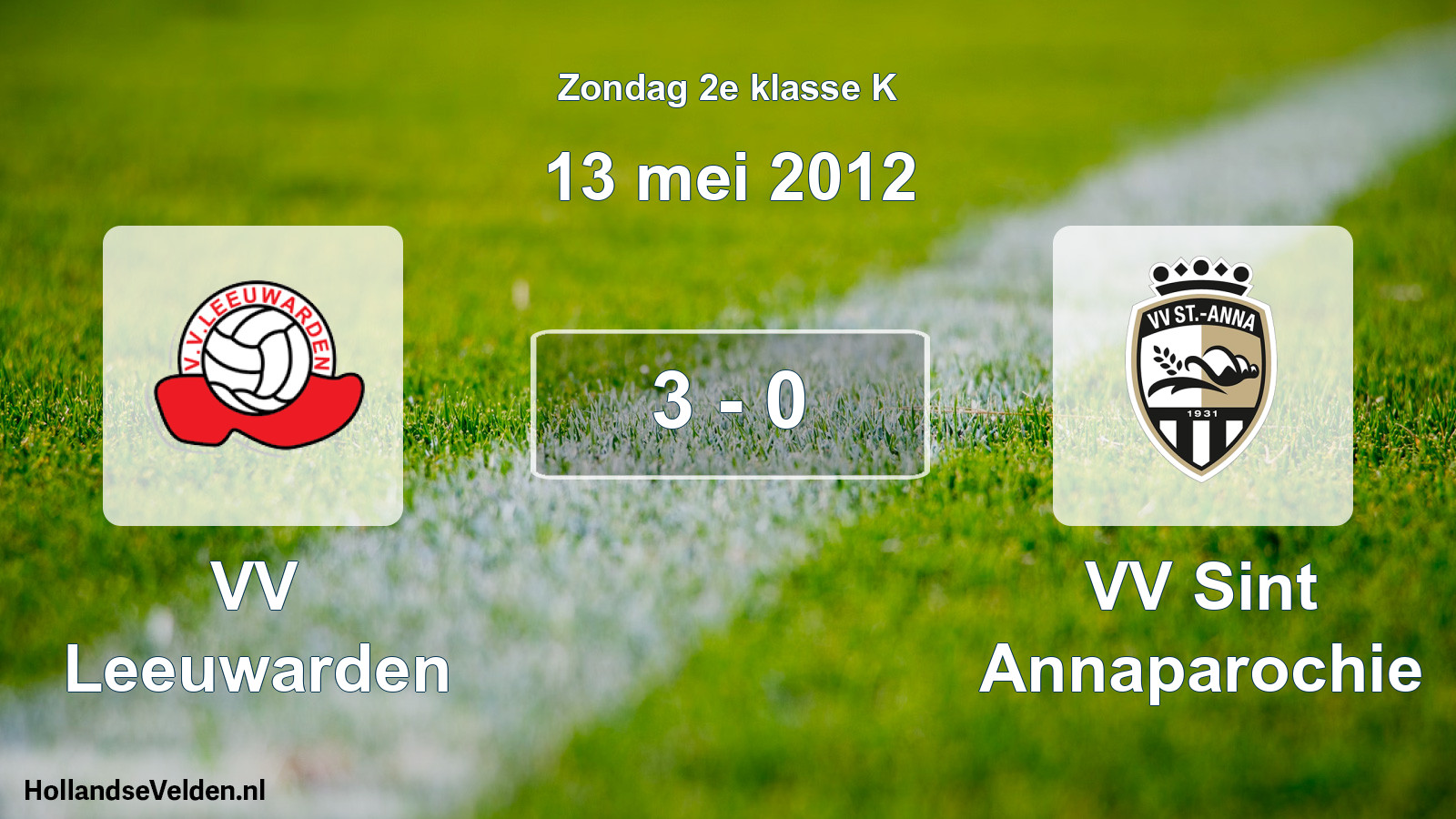 Total number of matches played: VV Leeuwarden - VV Sint Annaparochie 3 - 0 (13 May 2012)