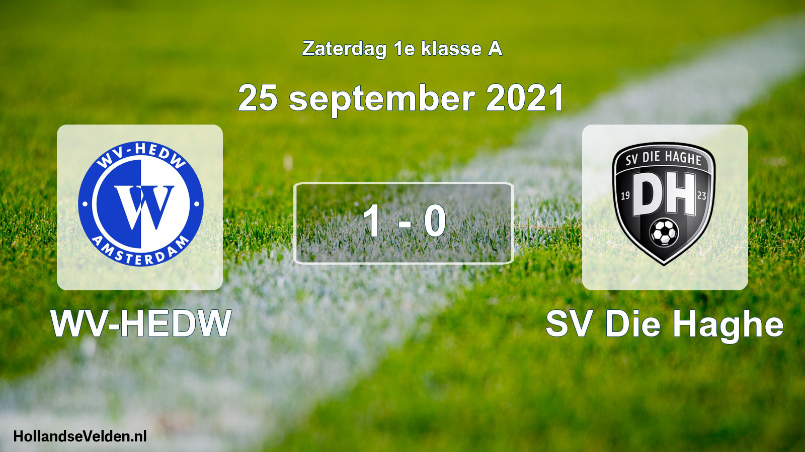 Total number of matches played: WV-HEDW - SV Die Haghe 1 - 0 (25 September 2021)