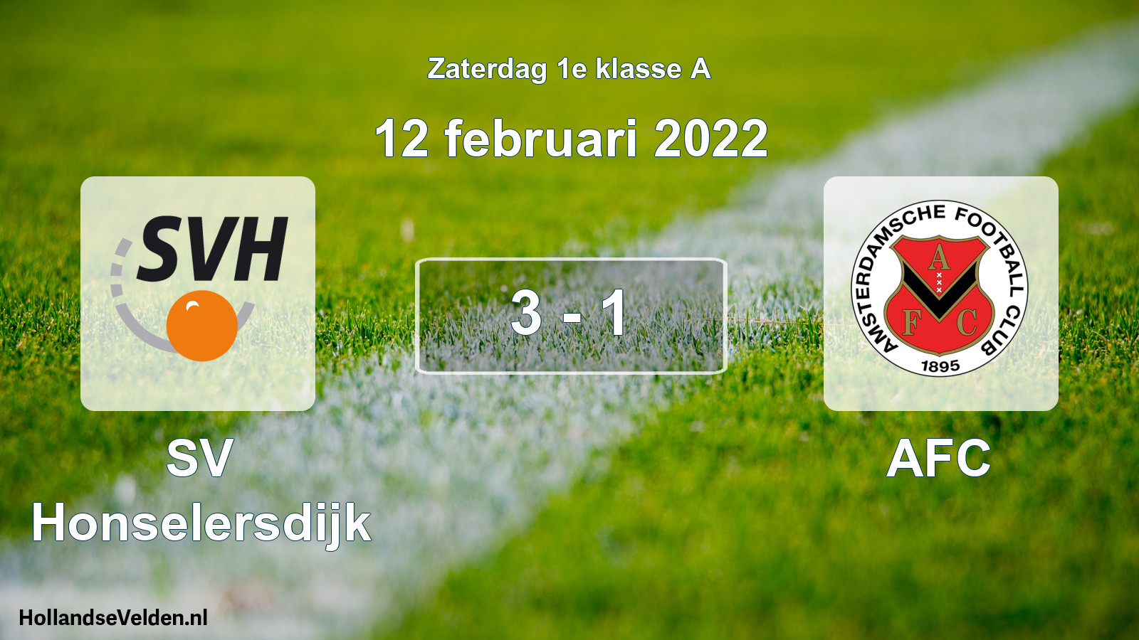 Total number of matches played: SV Honselersdijk - AFC 3 - 1 (12 February 2022)