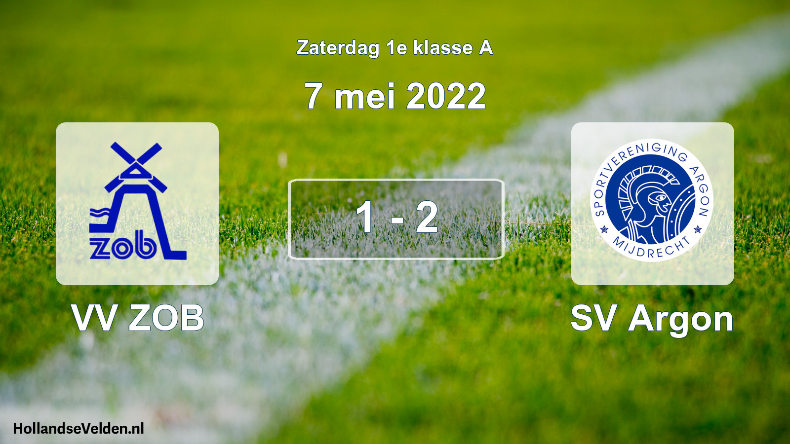 Total number of matches played: VV ZOB - SV Argon 1 - 2 (7 May 2022)