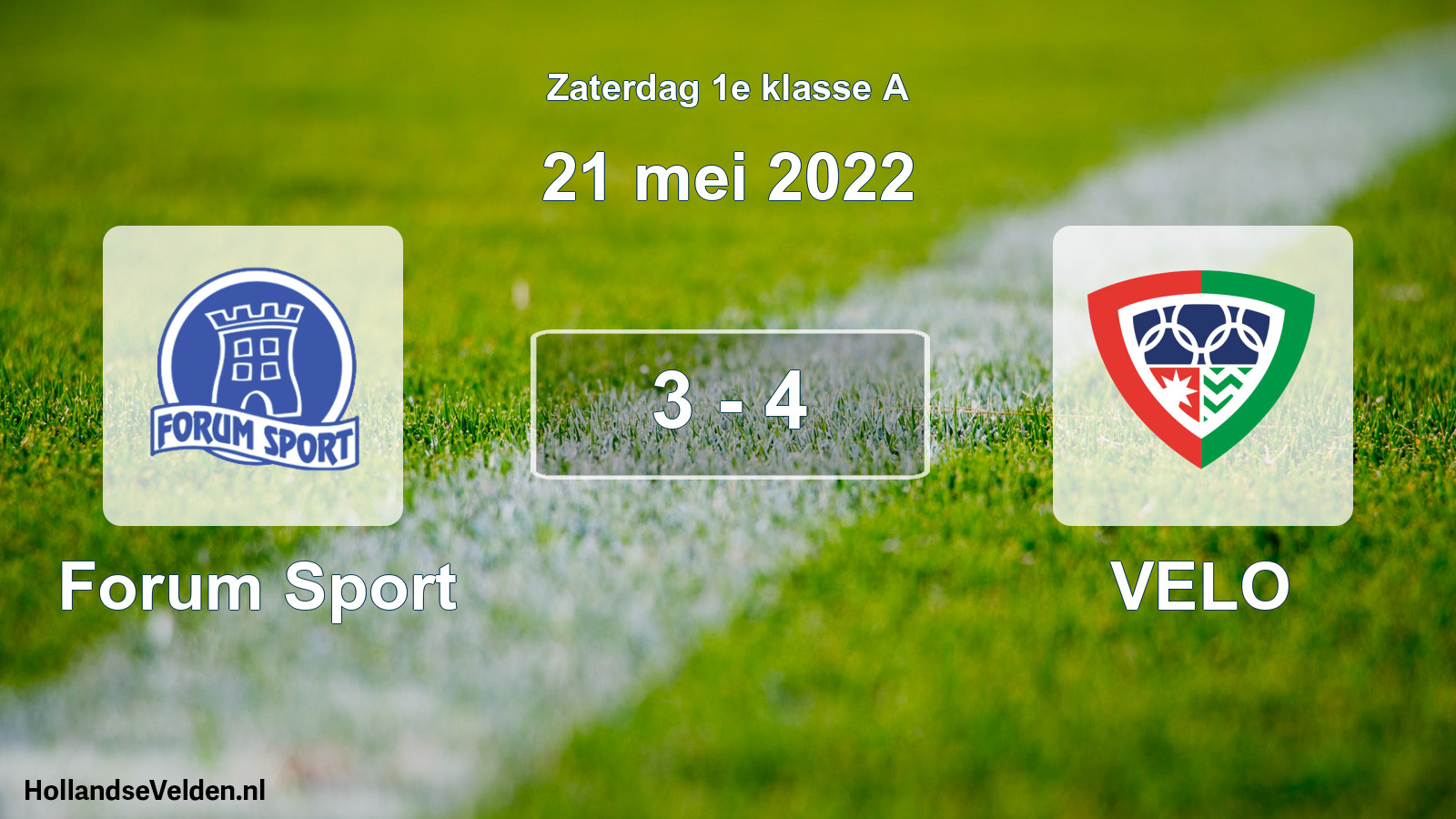 Total number of matches played: Forum Sport - VELO 3 - 4 (21 May 2022)