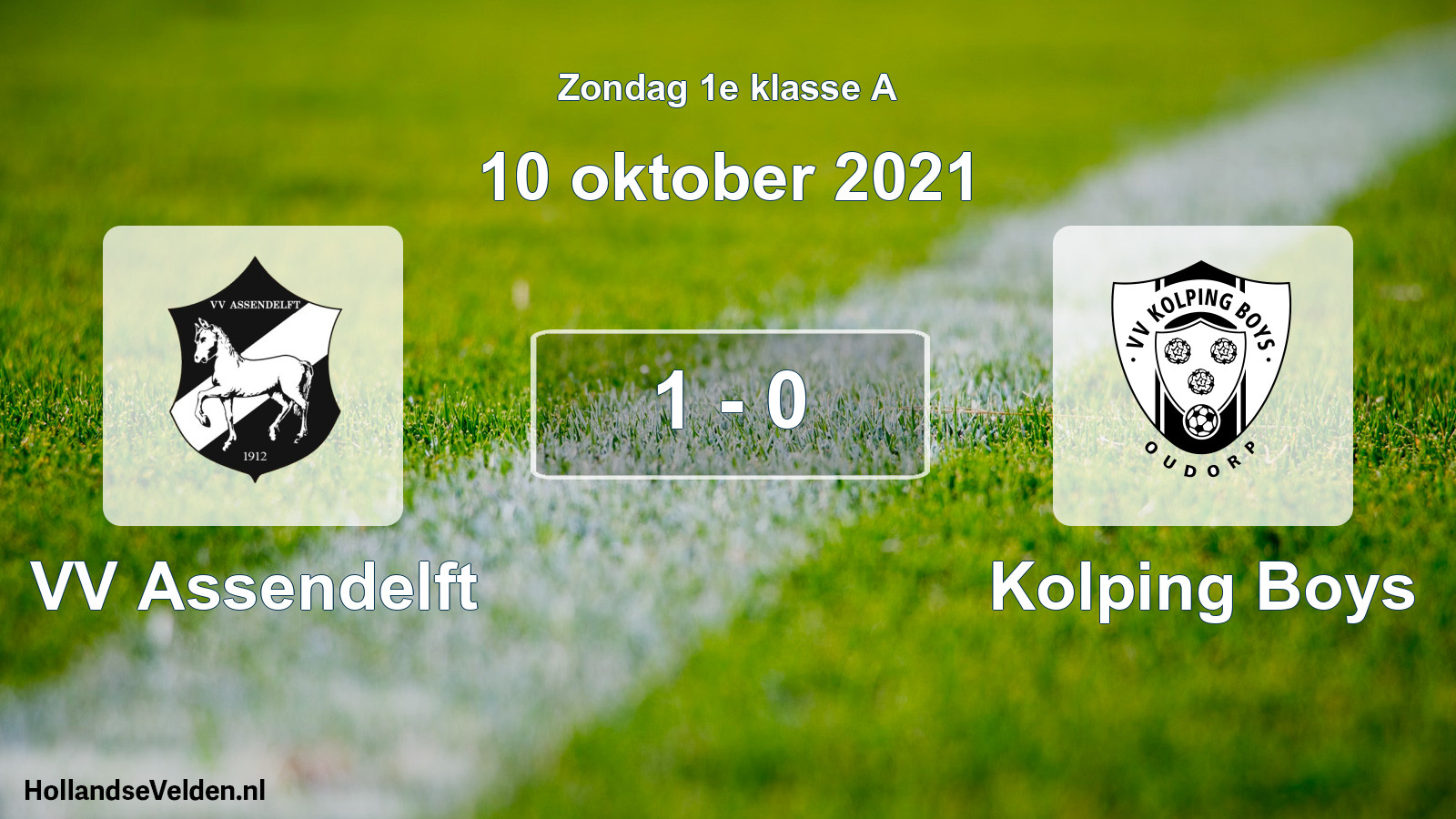 Total number of matches played: VV Assendelft - Kolping Boys 1 - 0 (10 October 2021)
