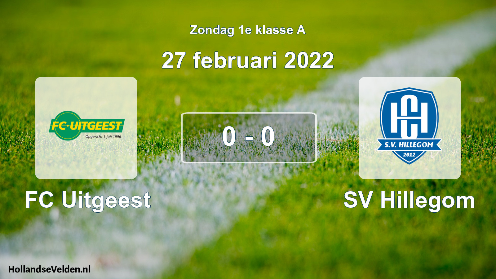 Total number of matches played: FC Uitgeest - SV Hillegom 0 - 0 (27 February 2022)