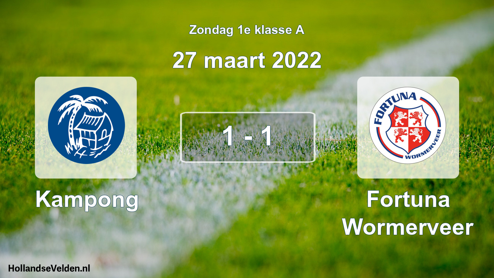 Total number of matches played: Kampong - Fortuna Wormerveer 1 - 1 (27 March 2022)