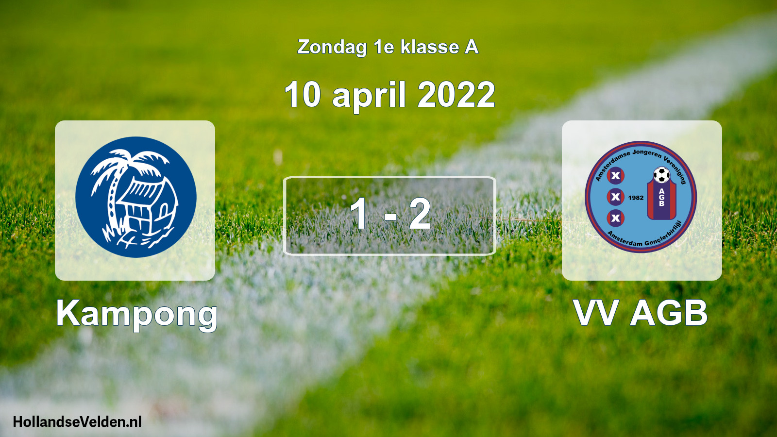 Total number of matches played: Kampong - VV AGB 1 - 2 (10 April 2022)