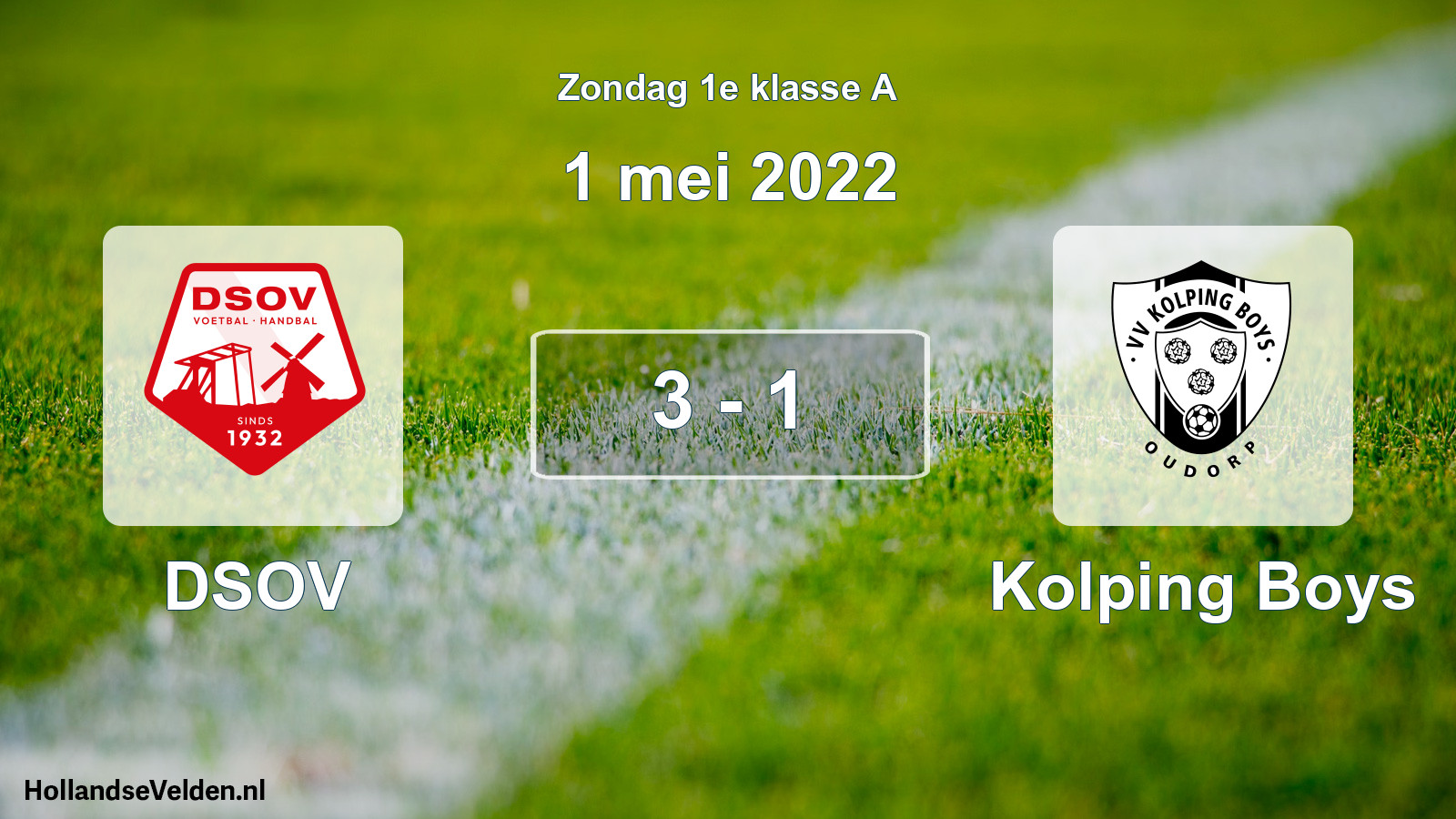 Total number of matches played: DSOV - Kolping Boys 3 - 1 (1 May 2022)